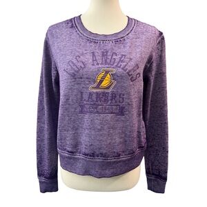 NBA LA Lakers women’s sweatshirt size Medium, purple, crew neck basketball